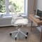 Flash Furniture Gray Mesh Mid-Back Task Chair with Roller Wheels BL-X-5M-WH-GY-RLB-GG - alternate 5